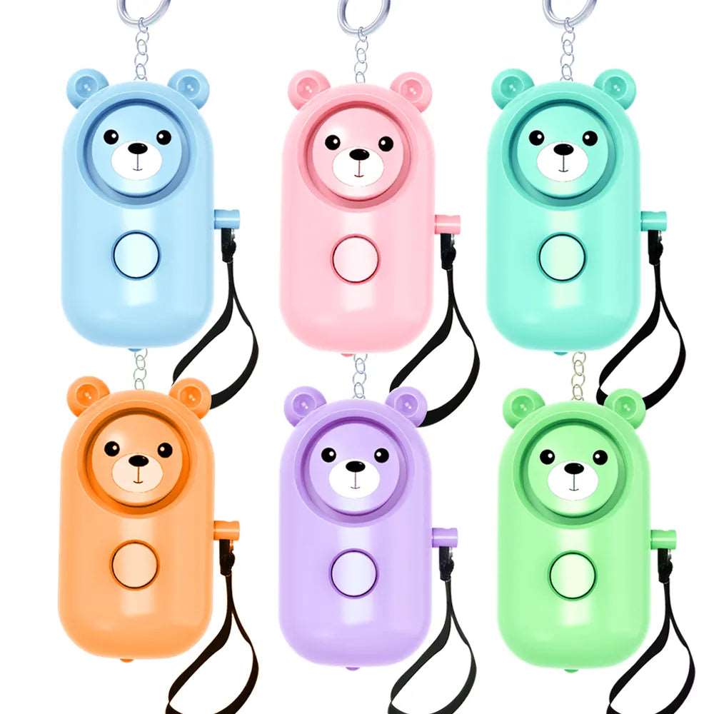 Cute Little Bear Personal Alarm, Anti-wolf Magic Weapon, Emergency Protective Equipment.