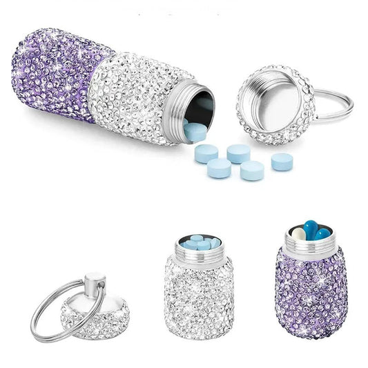 Rhinestone Pill Box